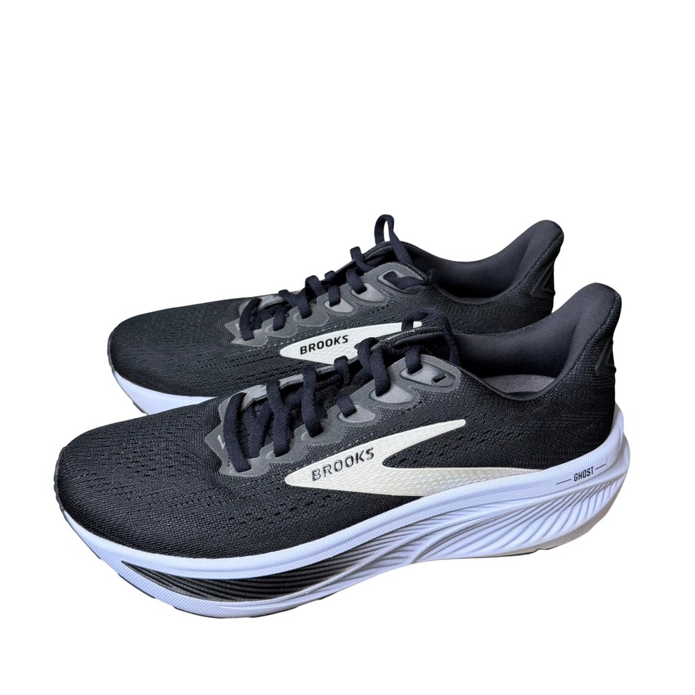 Brooks Ghost 17 Black Grey White 1204311B090 Women's Size 8B Running Shoes